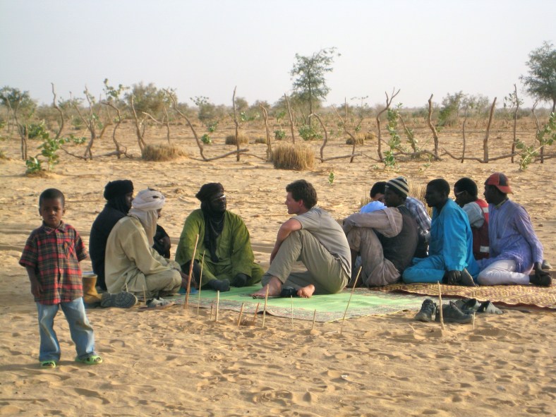 Spending time with the village men